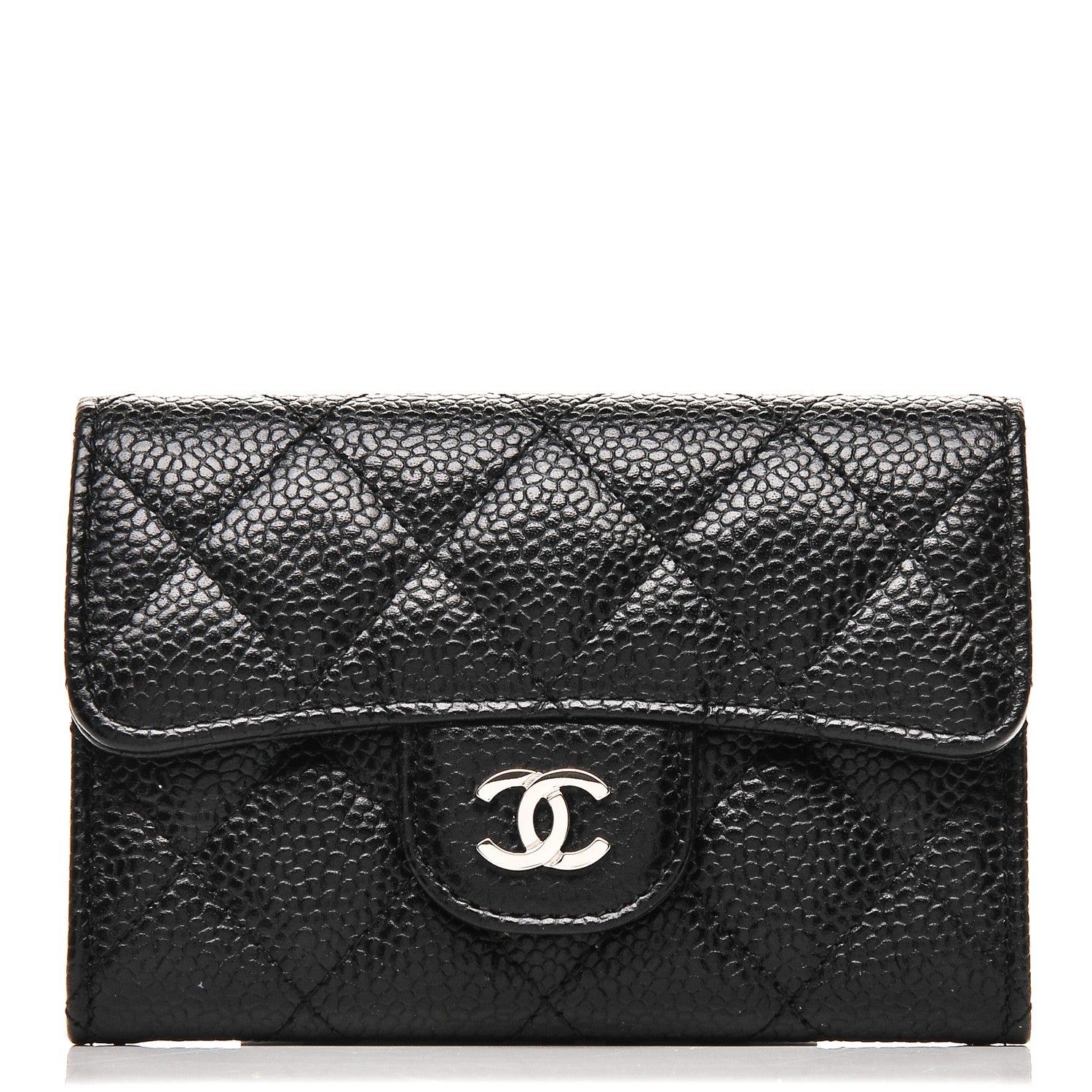 Chanel Caviar Quilted Flap Card Holder Black 1 of 7