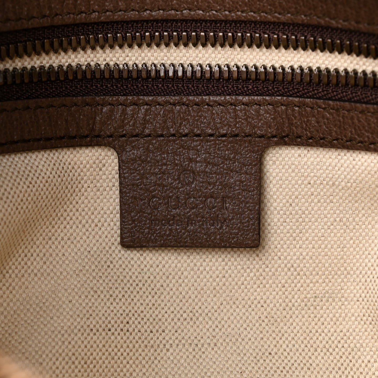 Soft GG Supreme Monogram Medium Ophidia Belt Bag Dark Brown