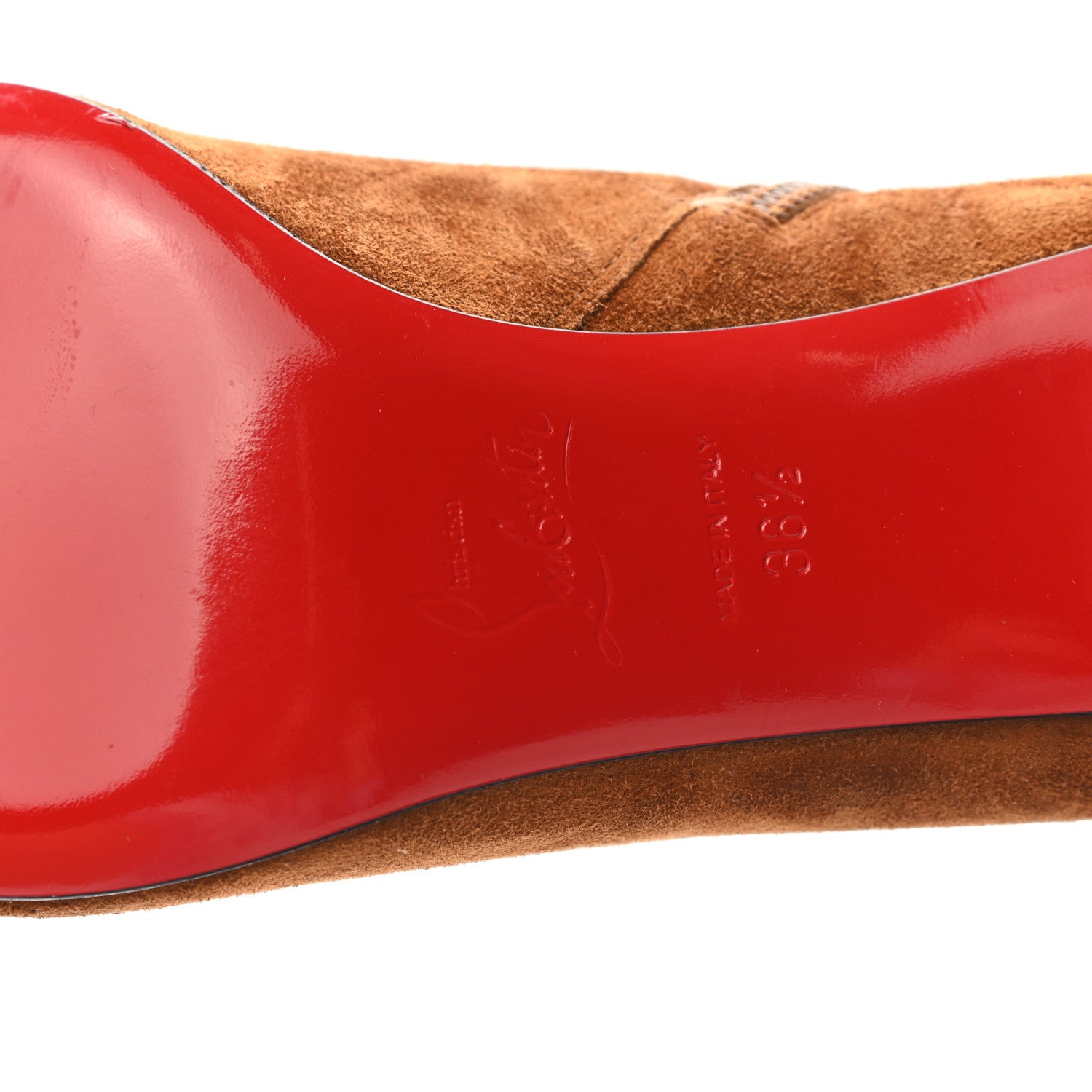 Christian Louboutin Veau Velours Turela 55 Ankle Boots 36.5 Ecureuil 6 of 10