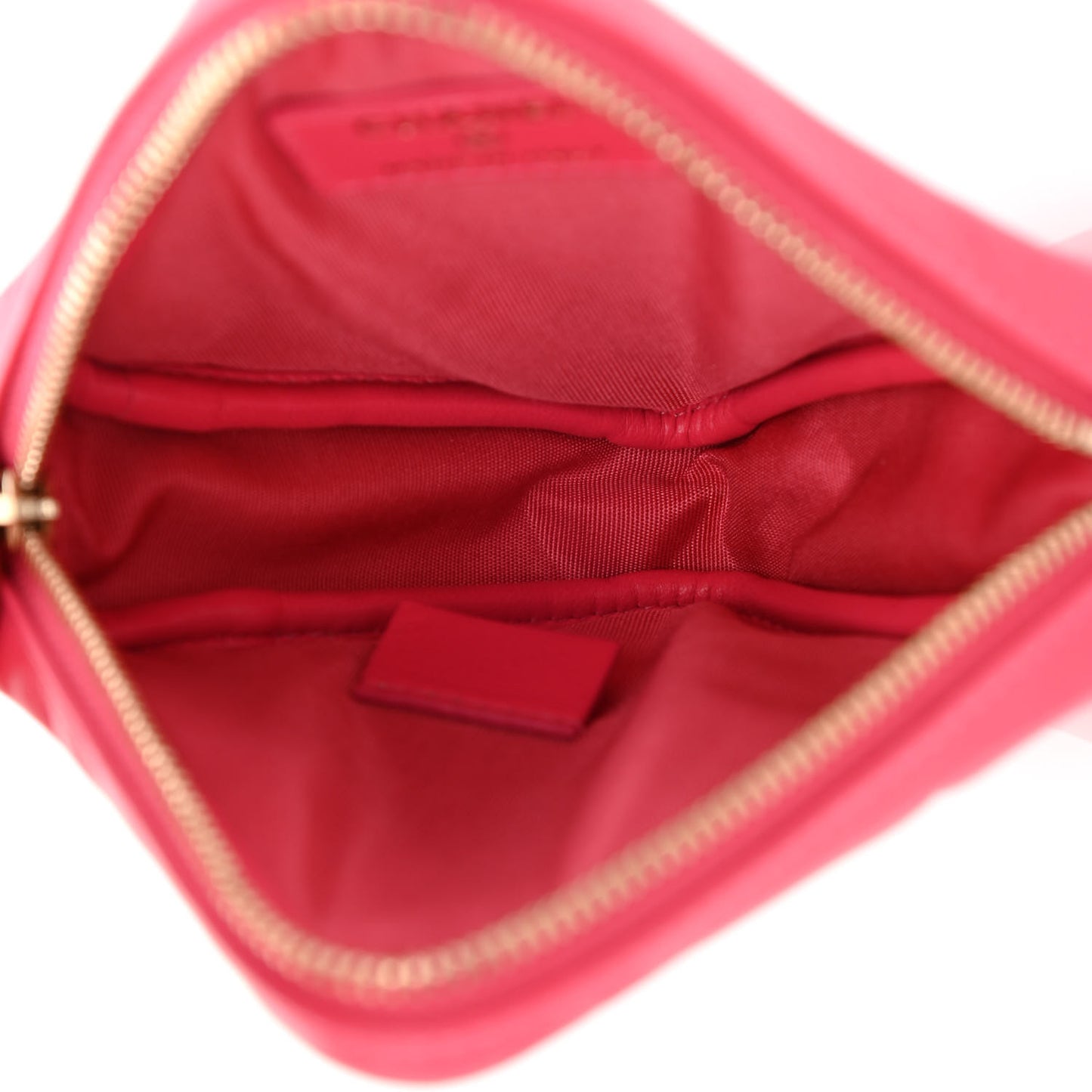 Lambskin Quilted Diamond Belt Bag Pink