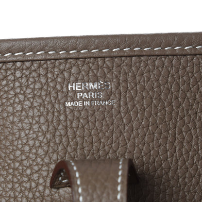 Hermes Taurillon Clemence Evelyne III PM Etoupe 6 of 10