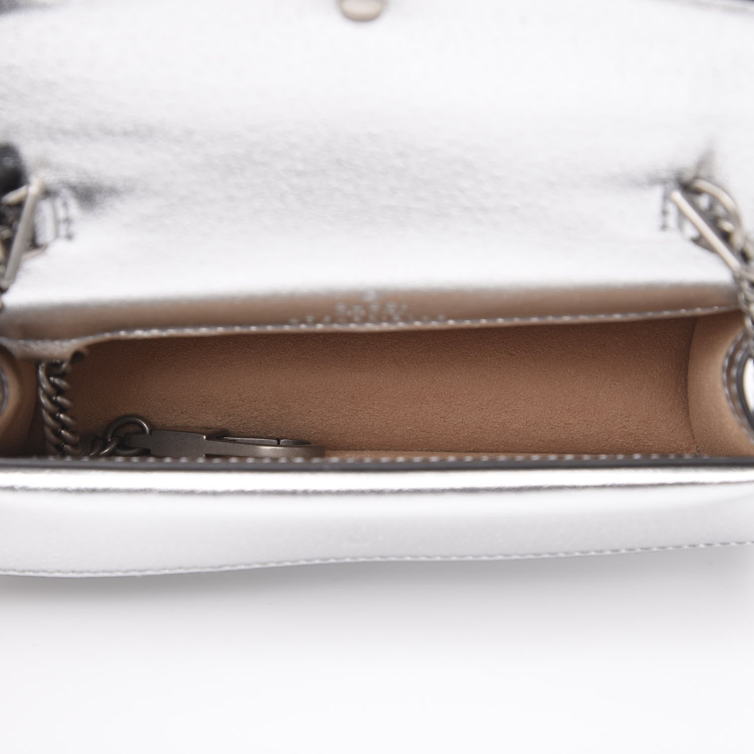 Gucci Metallic Calfskin Super Mini Dionysus Shoulder Bag Silver 5 of 8