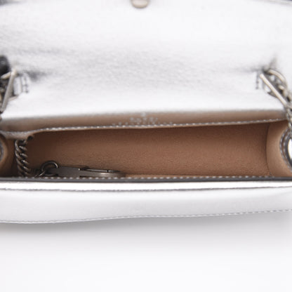 Gucci Metallic Calfskin Super Mini Dionysus Shoulder Bag Silver 5 of 8