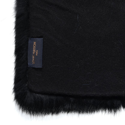 Louis Vuitton Rabbit Fur LV Neon Echarpe Black 4 of 4