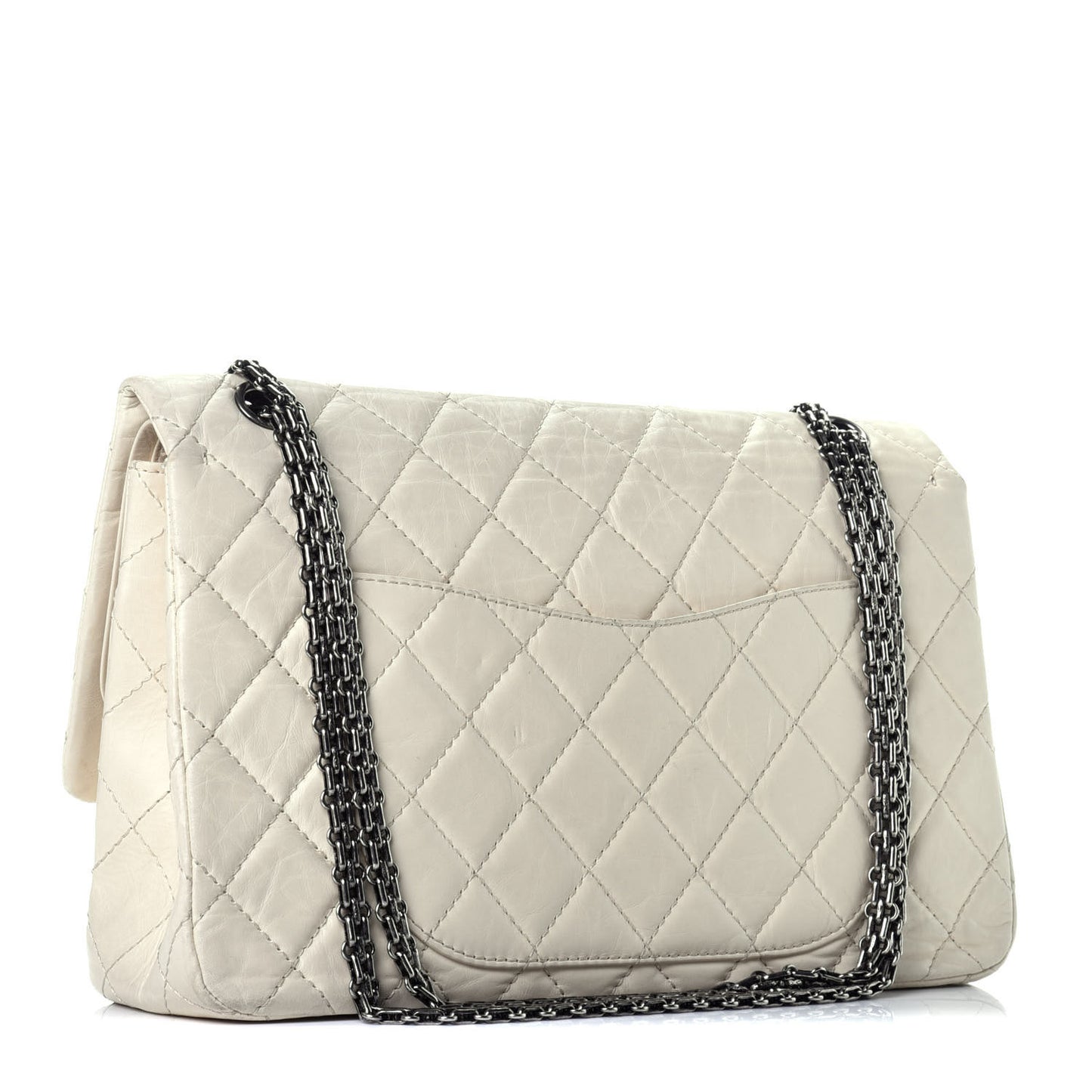 Aged Calfskin Quilted 2.55 Reissue 227 Flap Light Beige