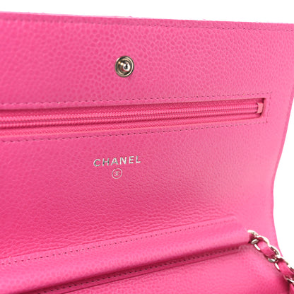Chanel Caviar Quilted Wallet on Chain WOC Pink 6 of 11