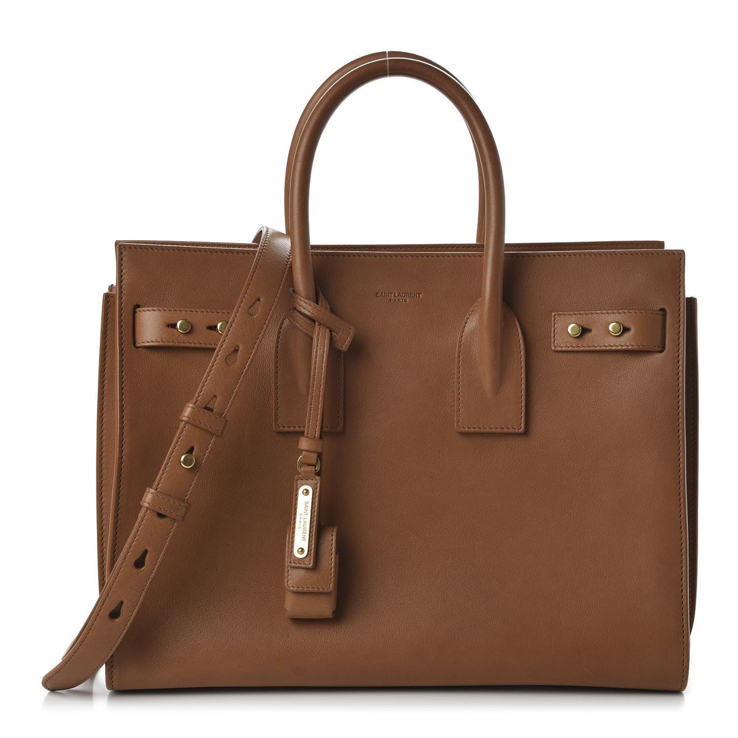 Saint Laurent Grained Calfskin Small Supple Sac De Jour Tan 3 of 10