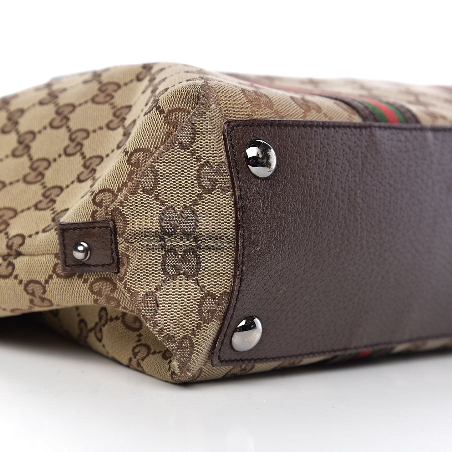 Monogram Web Large Joy Tote Dark Brown