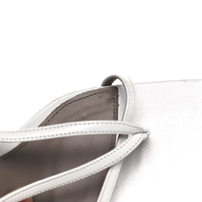 Bottega Veneta Lambskin Stretch Multi Strap 90mm Sandals 37.5 Optic White 11 of 13