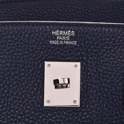 Hermes Taurillon Clemence Birkin 40 Bleu De Prusse 22 of 41