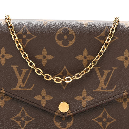Louis Vuitton Monogram Pochette Felicie Chain Wallet Fuchsia 8 of 10