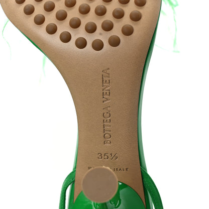 Bottega Veneta Wonderbird Nappa Feather Dot Sandals 35.5 Grass 6 of 7