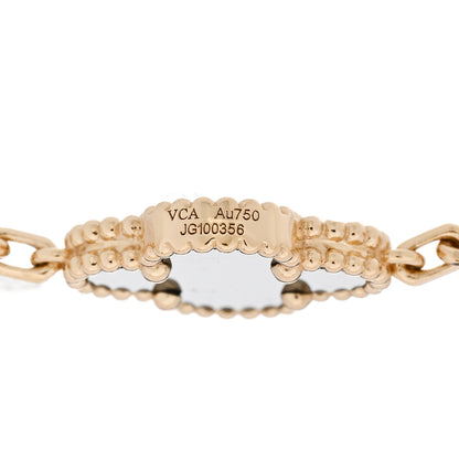 Van Cleef & Arpels 18K Yellow Gold Black Onyx 5 Motifs Vintage Alhambra Bracelet 4 of 5