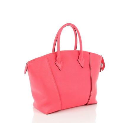 Louis Vuitton Cuir Taurillon Soft Lockit PM Rose Litchi 3 of 7