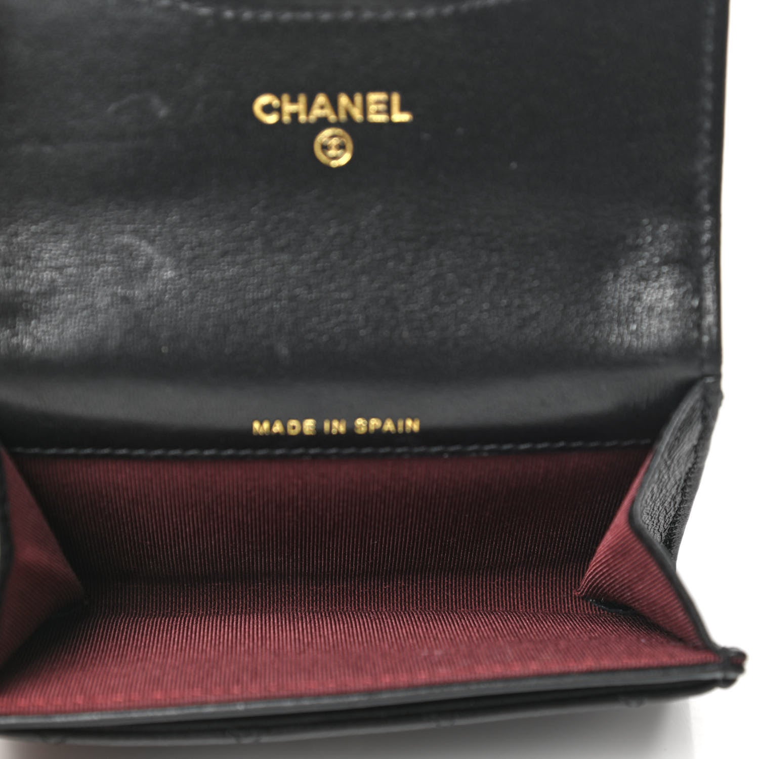 Chanel Lambskin Quilted Flap Card Holder Wallet Black 5 of 8