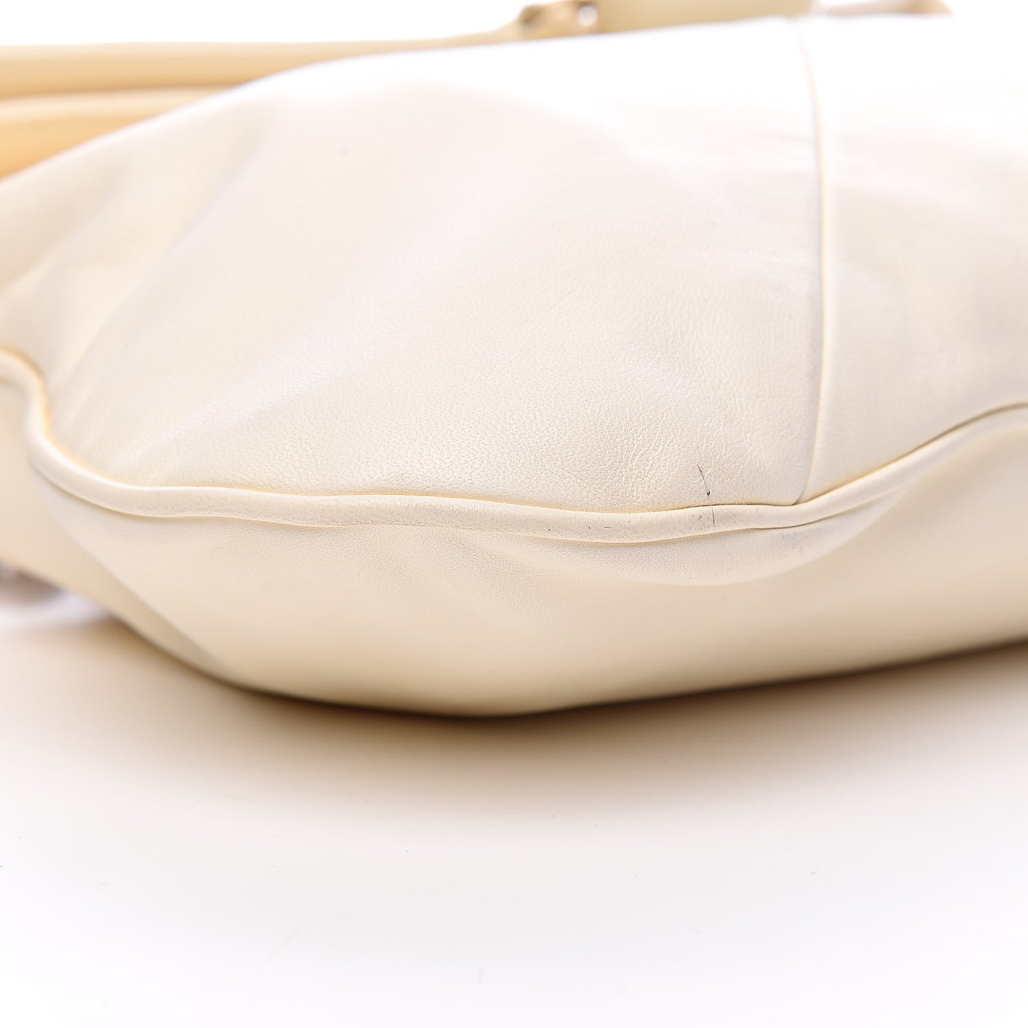 Chanel Lambskin Coco Ball Fold Over Bag White 8 of 10