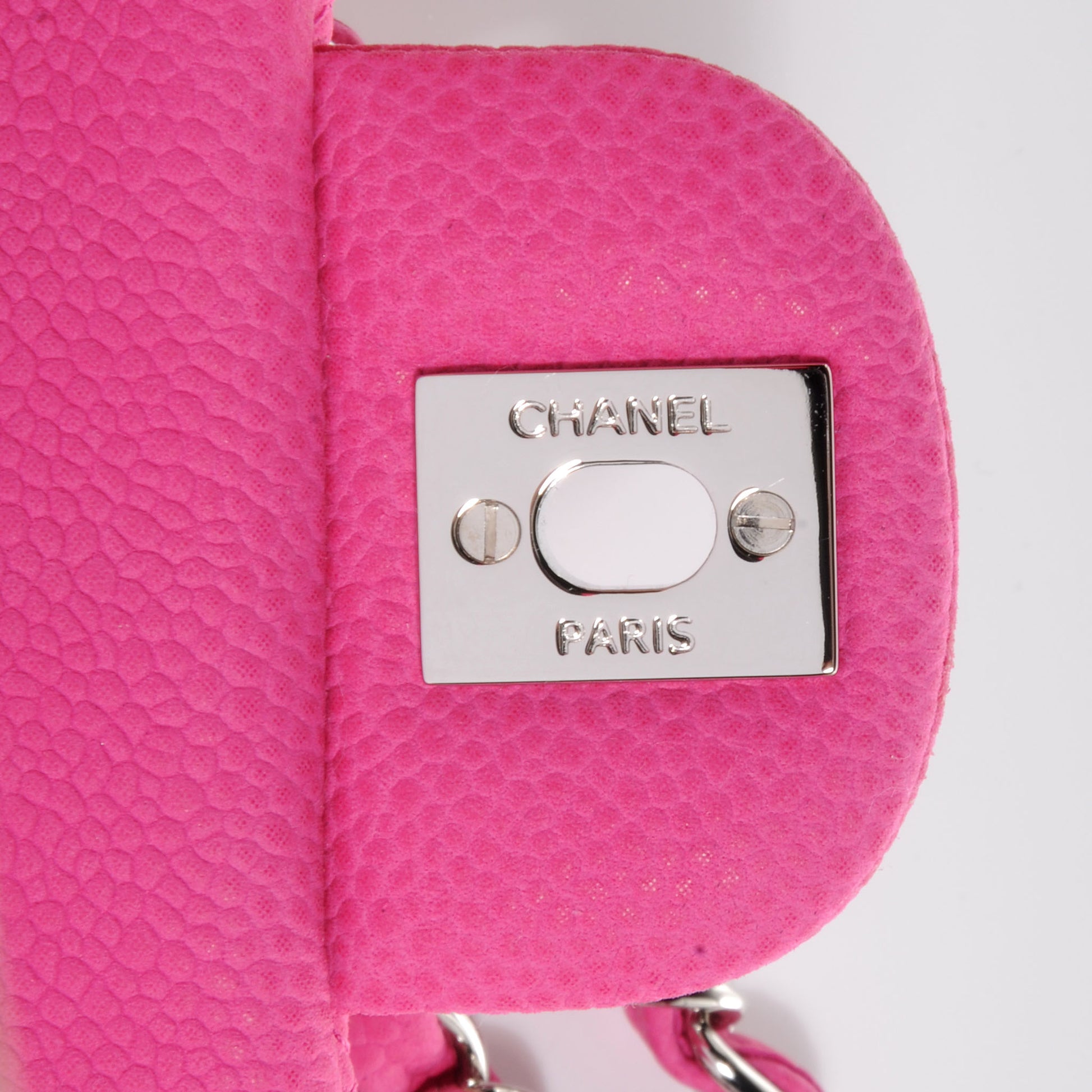 Chanel Iridescent Caviar Quilted Mini Flap Hot Pink 8 of 9