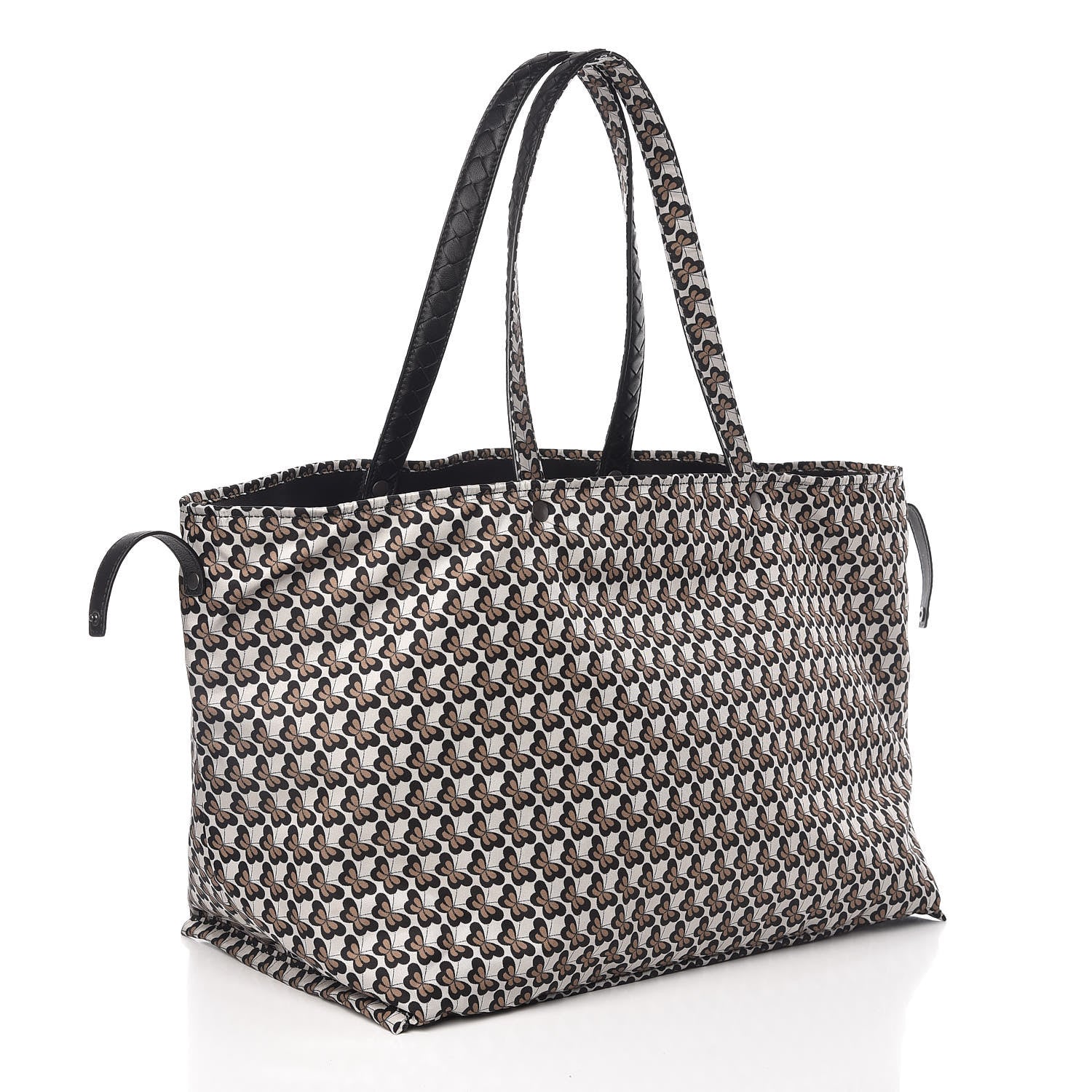 Bottega Veneta Nappa Nylon Medium Reversible Butterfly Shoulder Bag Black Cement 5 of 9
