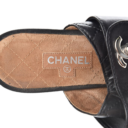 Chanel Lambskin Quilted CC Mules 40.5 Black 7 of 11