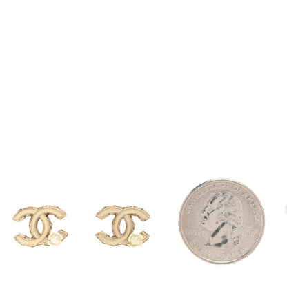Chanel Enamel CC Camellia Earrings White Gold 4 of 10