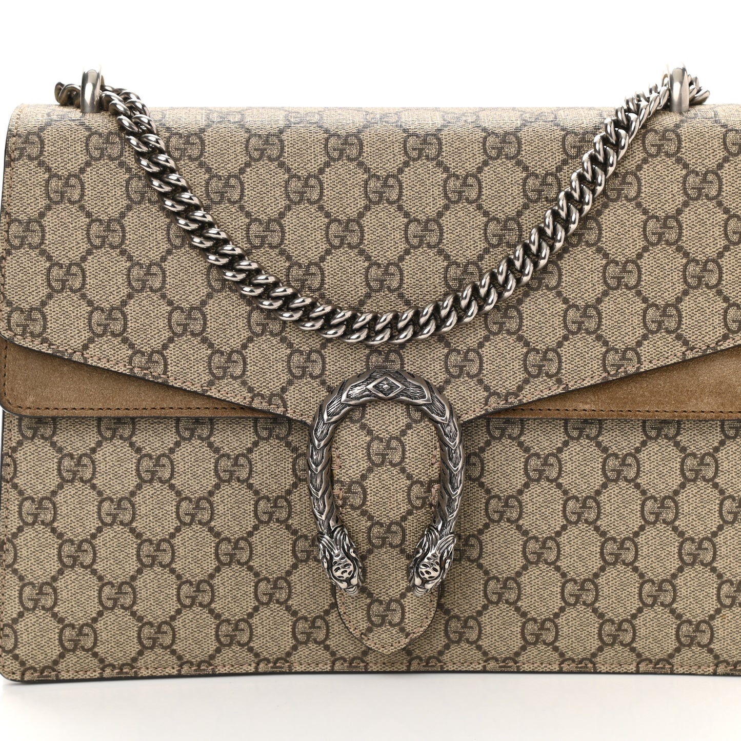 GG Supreme Monogram Medium Dionysus Shoulder Bag Taupe