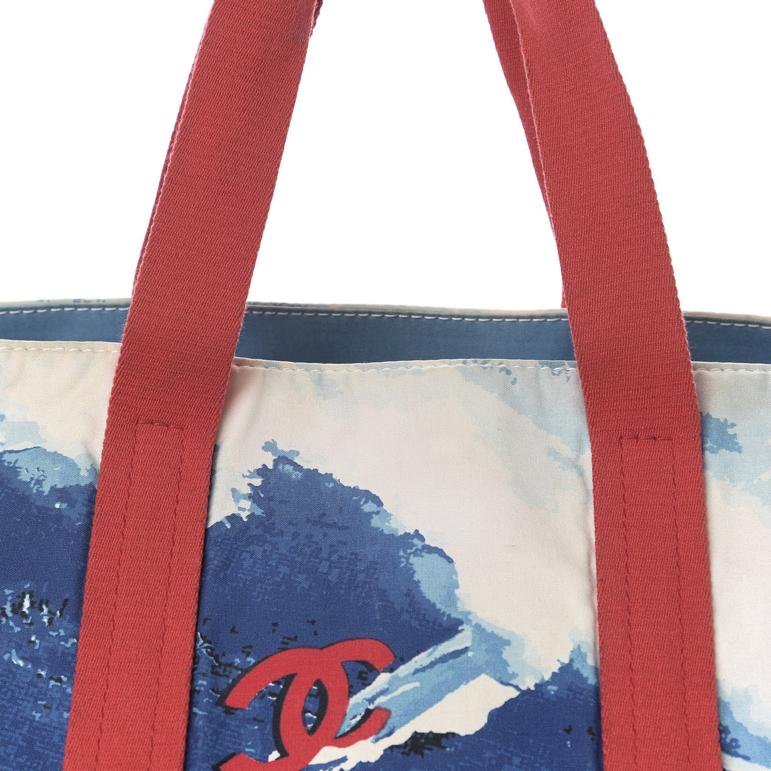 Chanel Canvas Surf Tote Red Blue 20 of 25