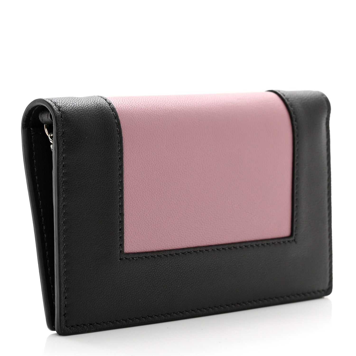 Celine Smooth Lambskin Frame Coin Card Purse Liquorice Antique Rose 3 of 6