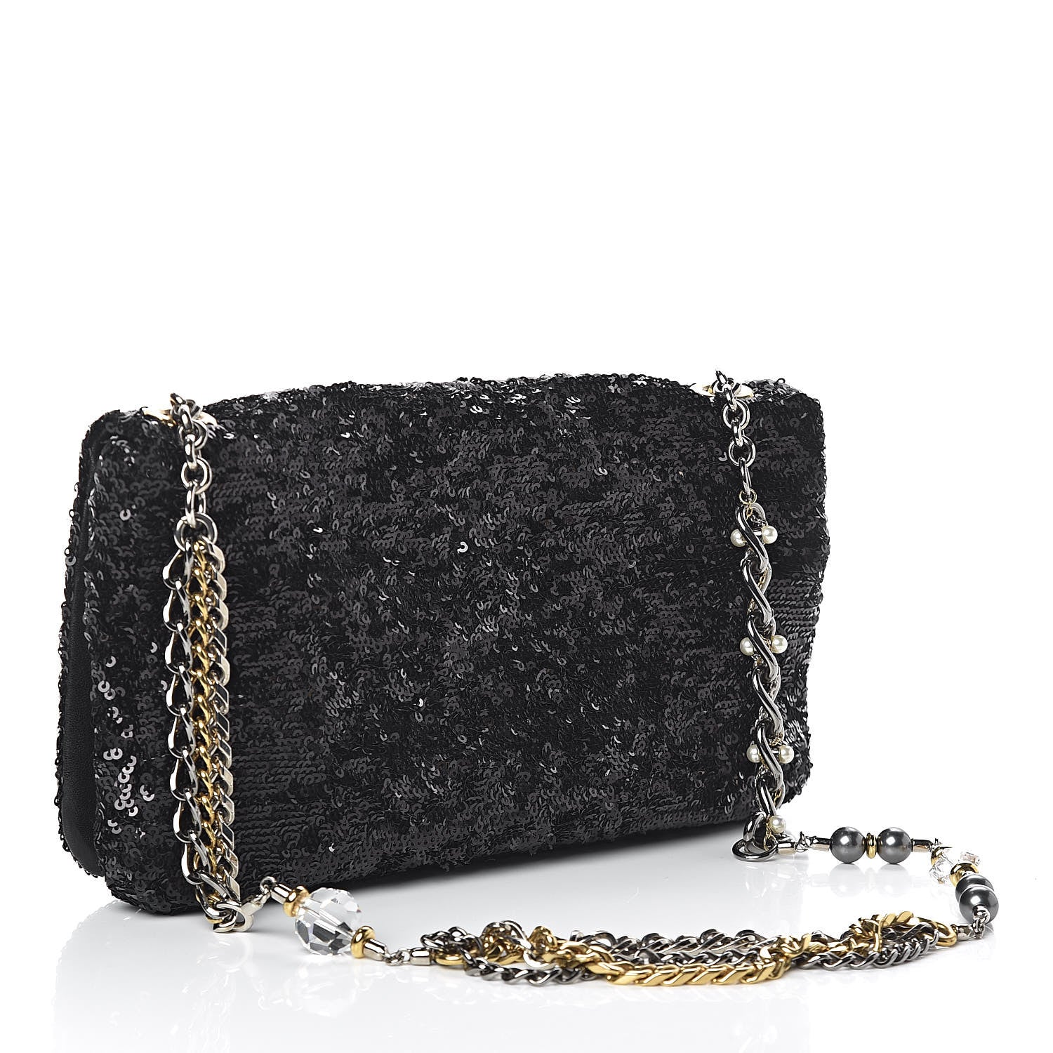 Dolce & Gabbana Sequin Miss Charles Evening Bag Black 3 of 9
