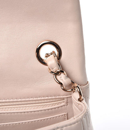 Chanel Lambskin Quilted Mini Rectangular Flap Light Pink 13 of 18