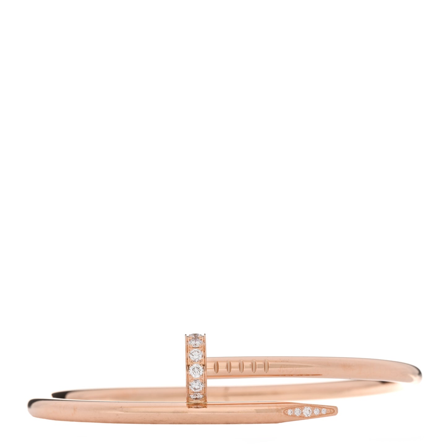 18K Pink Gold Diamond Juste Un Clou Bracelet 17