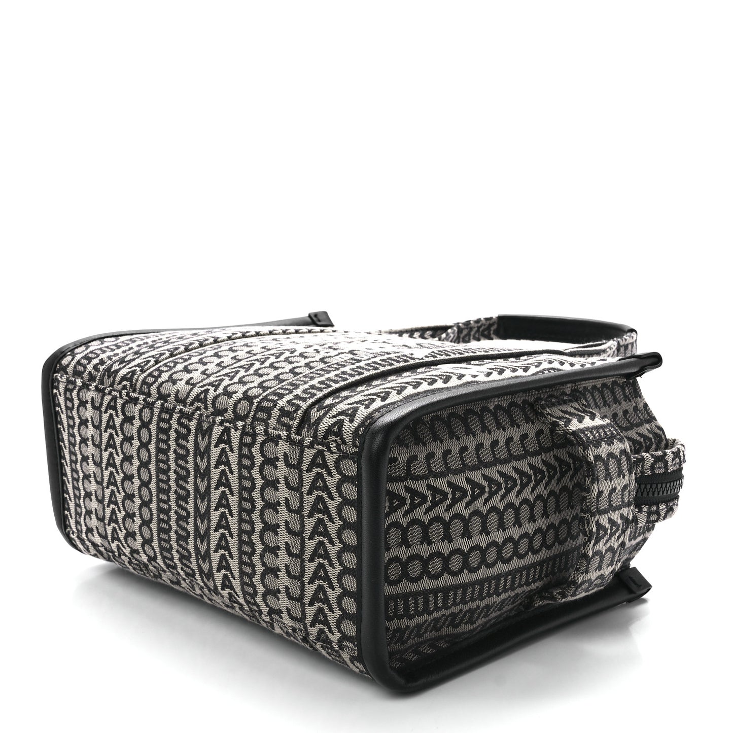 Cotton Jacquard Monogram Mini The Traveler Tote Bag Beige Multicolor