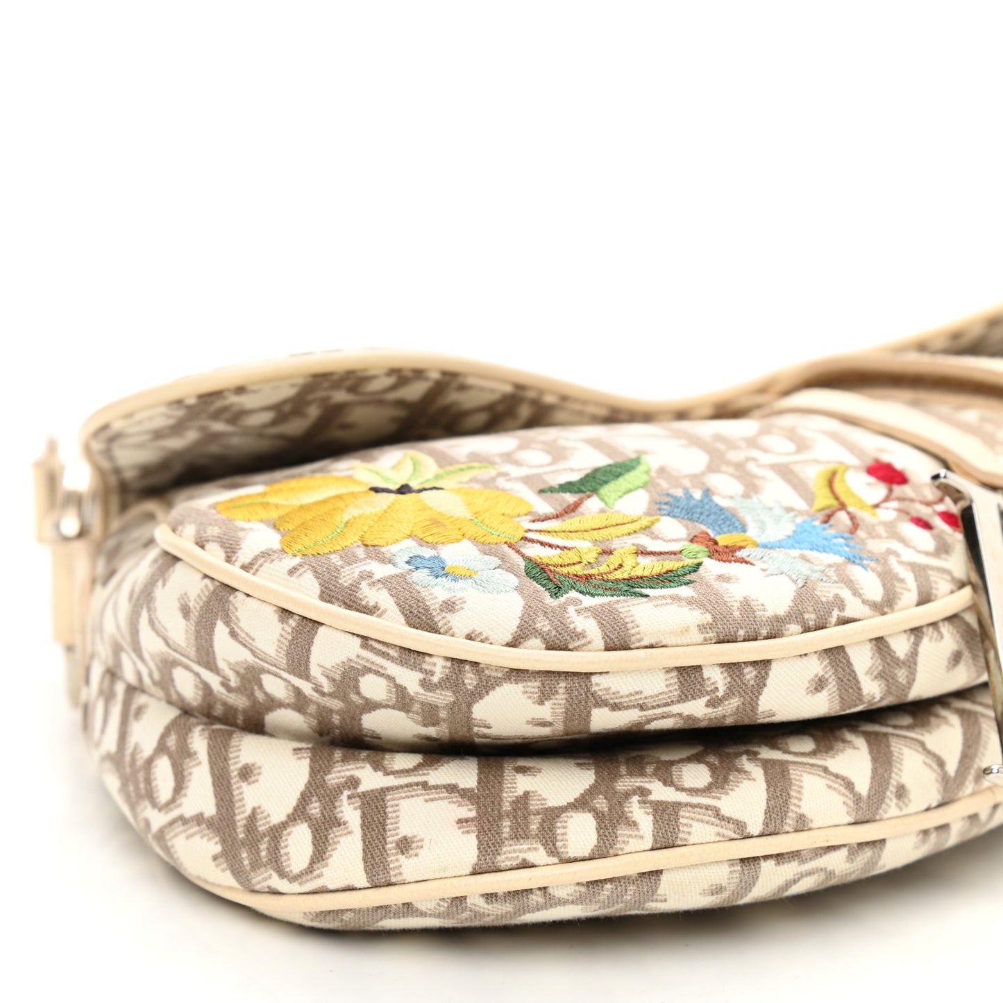 Monogram Vintage Flowers Saddle Bag Beige