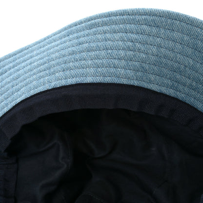 Chanel Denim Sequin Cloche Logo Bucket Hat S Blue 10 of 10