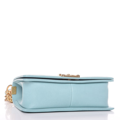 Chanel Caviar Quilted Medium Boy Flap Light Blue 4 of 8