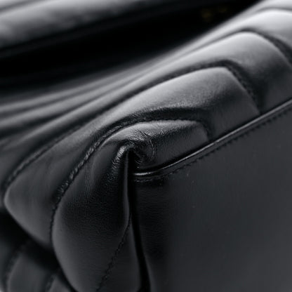 Saint Laurent Calfskin Y Quilted Monogram Medium Loulou Chain Satchel Black 8 of 18
