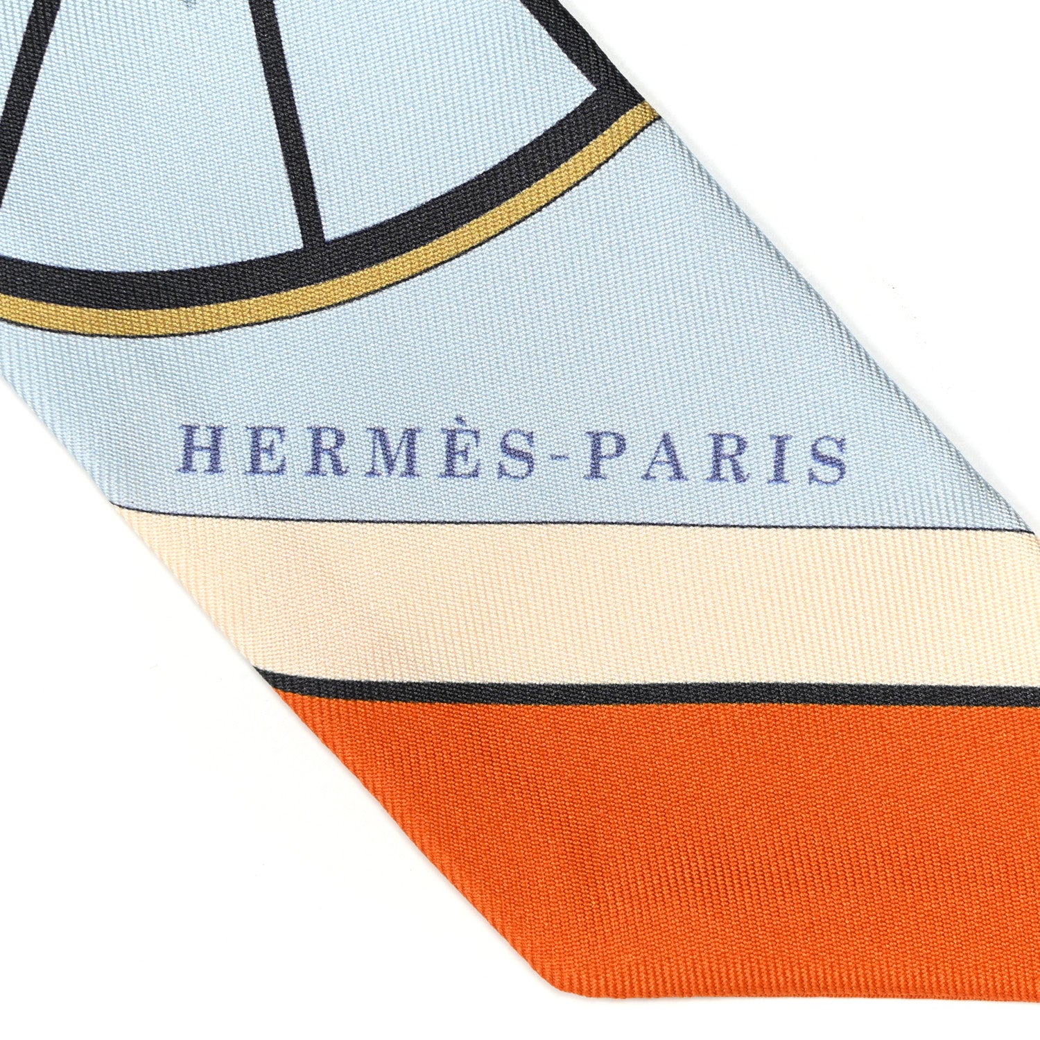 Hermes Silk Springs Springs Bague Twilly Ciel Creme Caramel 3 of 6