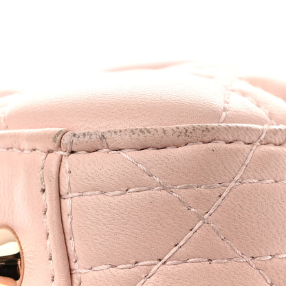 Christian Dior Lambskin Cannage Medium Lady Dior Light Pink 12 of 16