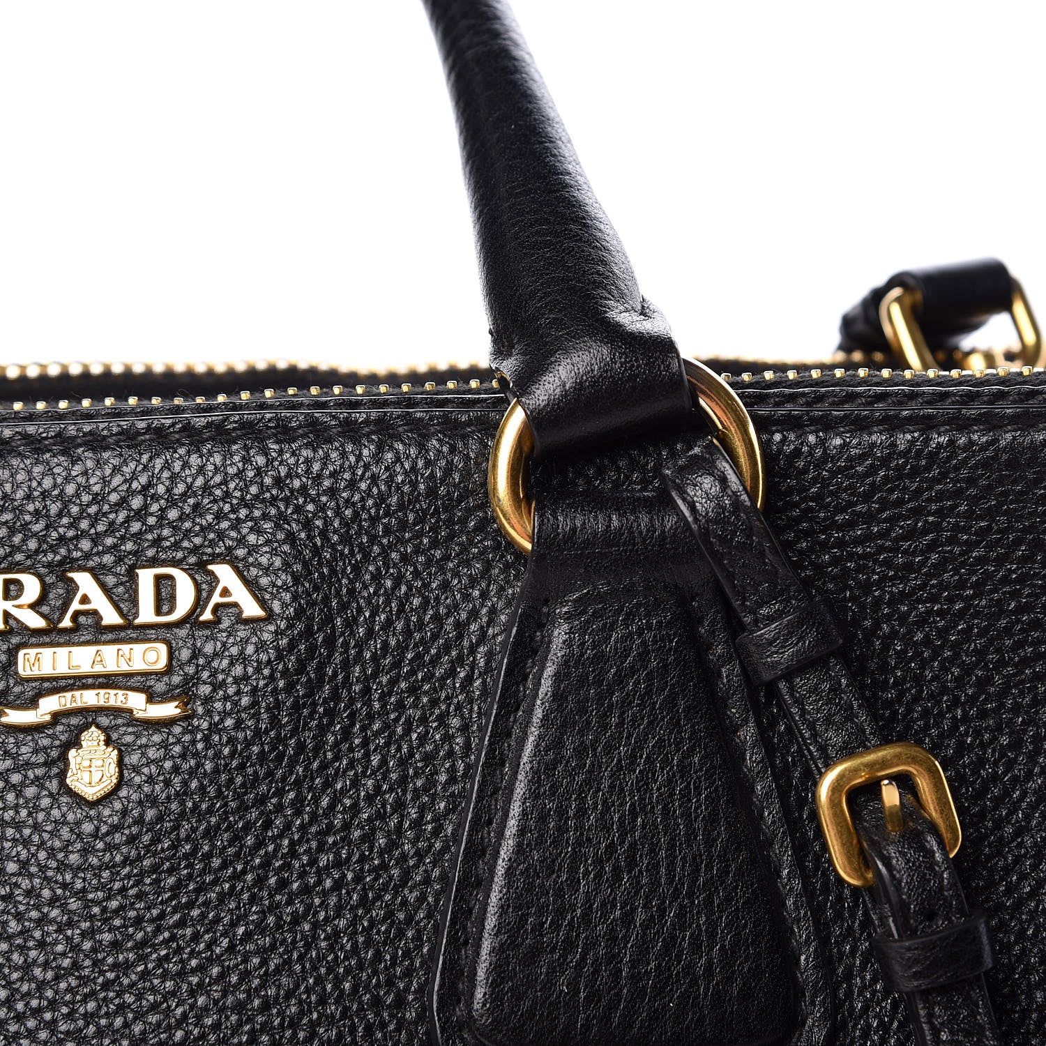 Prada Vitello Daino Large Double Zip Tote Nero Black 14 of 24