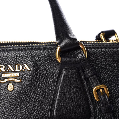 Prada Vitello Daino Large Double Zip Tote Nero Black 14 of 24