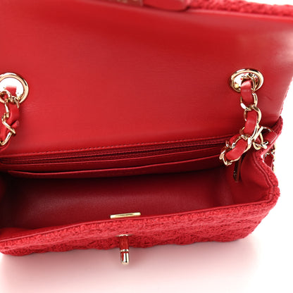 Chanel Tweed Quilted Mini Rectangular Flap Red 5 of 11