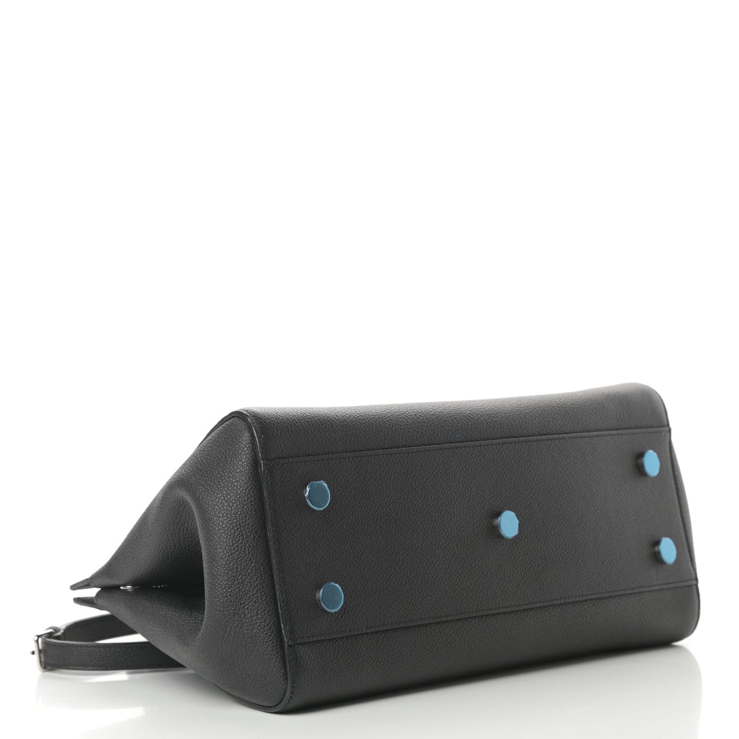 Grained Calfskin Small Cabas Rive Gauche Black