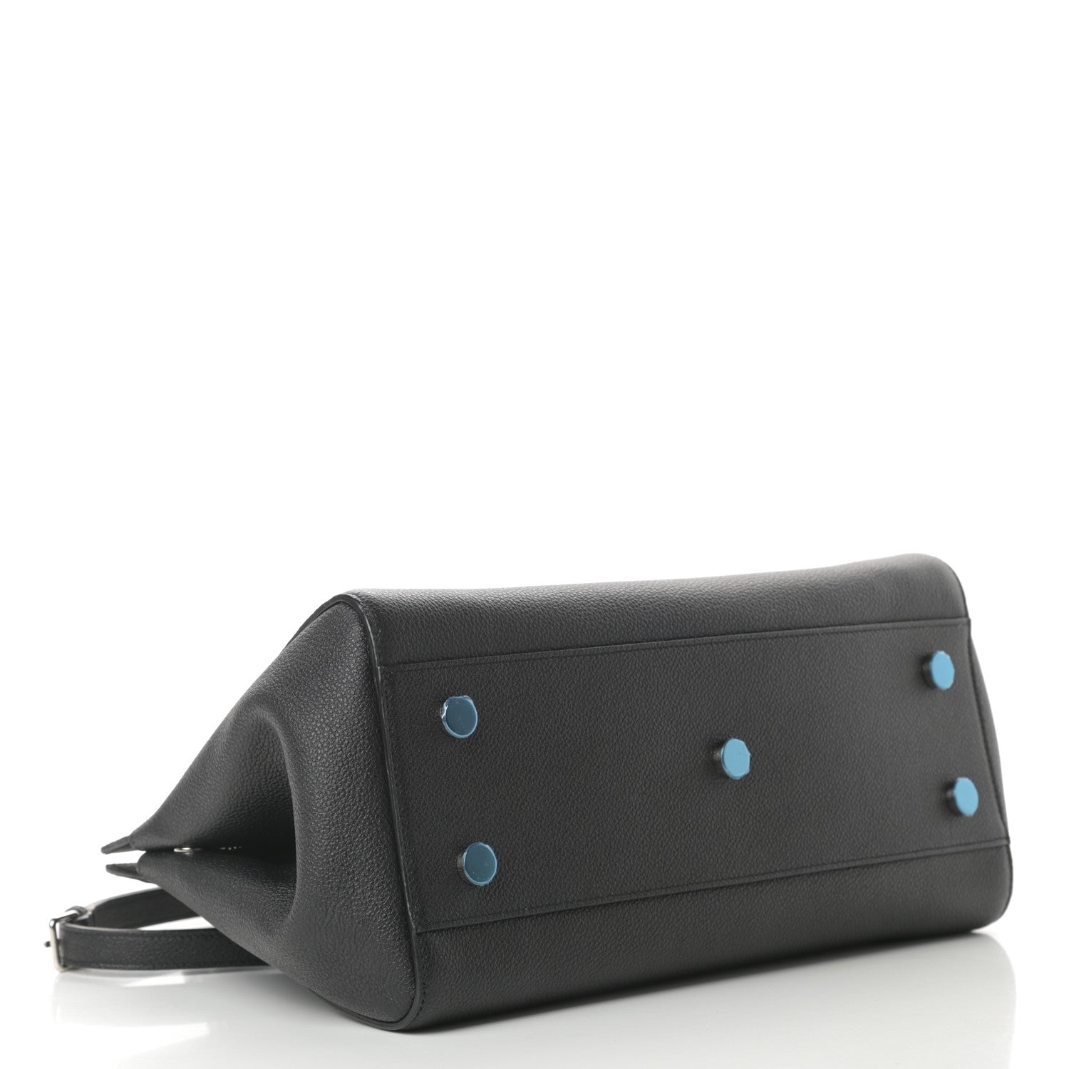 Saint Laurent Grained Calfskin Small Cabas Rive Gauche Black 4 of 11