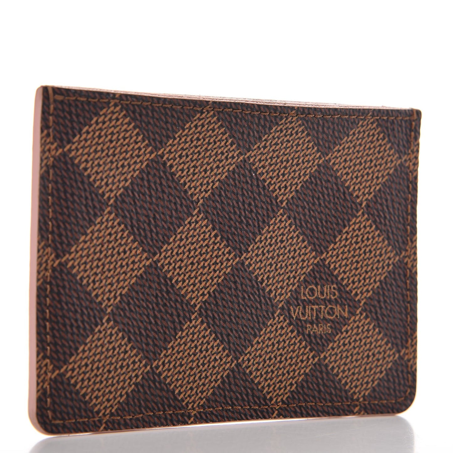 Damier Ebene Caissa Card Holder Rose Ballerine