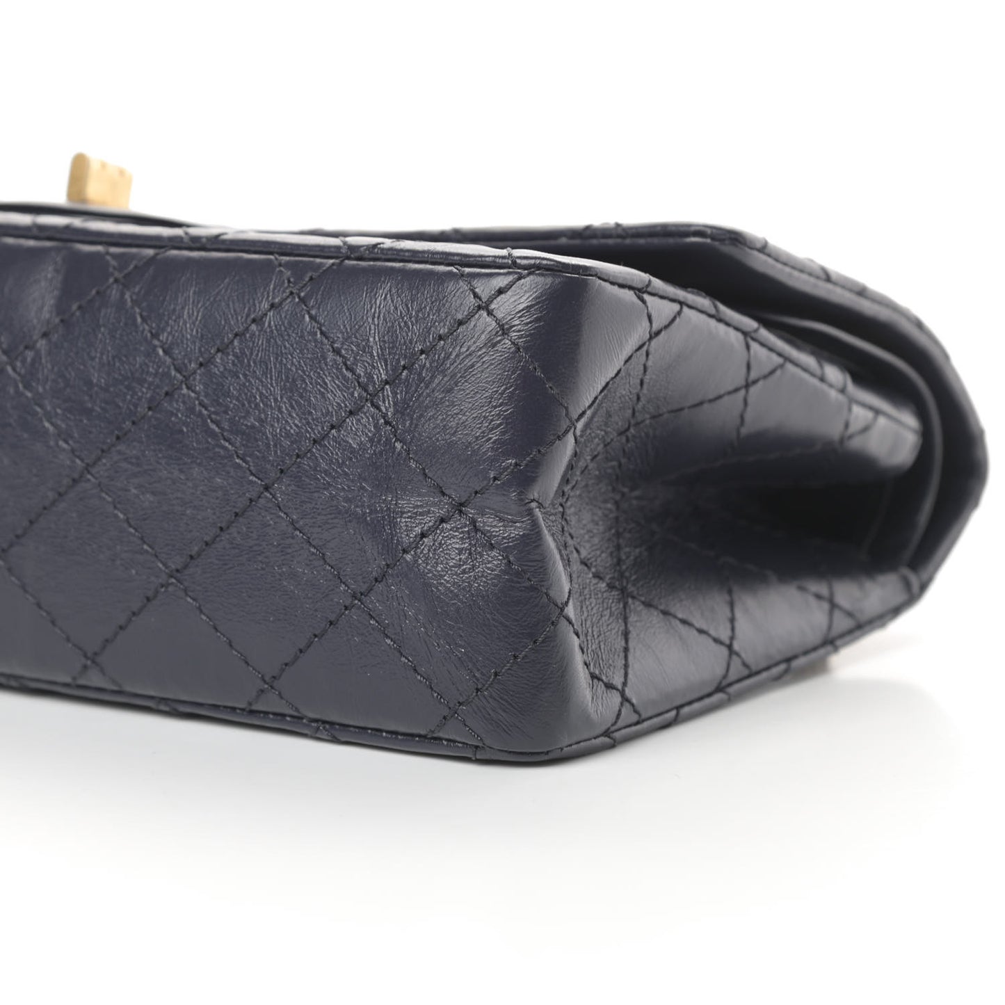 Aged Calfskin Quilted 2.55 Reissue 225 Flap Navy