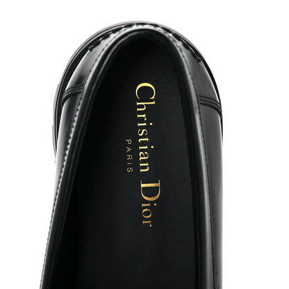Christian Dior Brushed Calfskin Dior Code Lug Sole 15mm Loafers 38 Black 7 of 9