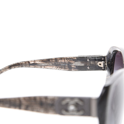 Chanel Tweed Effect Quilted CC Turnlock Sunglasses 5234 C Dark Grey 5 of 8