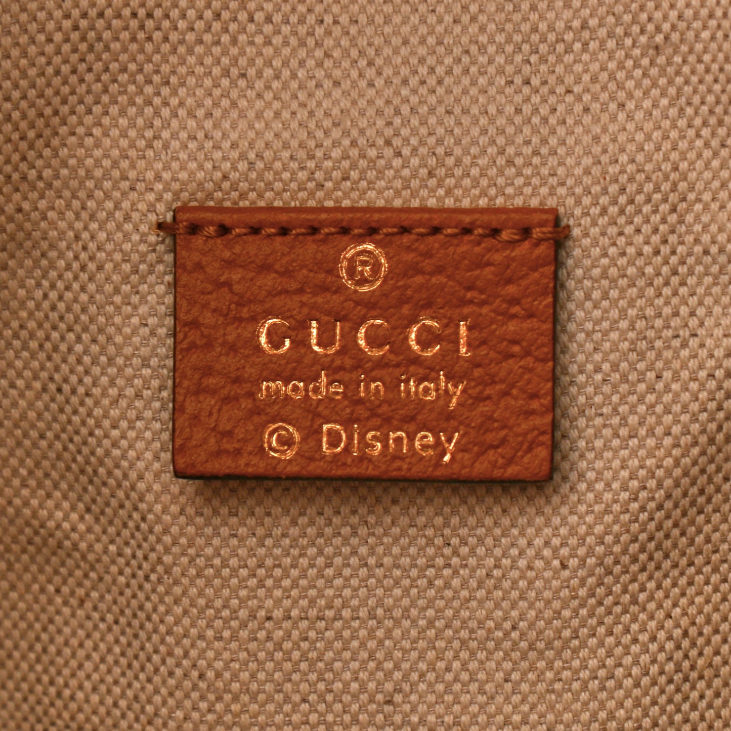 X DISNEY Mini Vintage GG Supreme Monogram Mickey Mouse Medium Backpack Beige Vintage Sun Oil