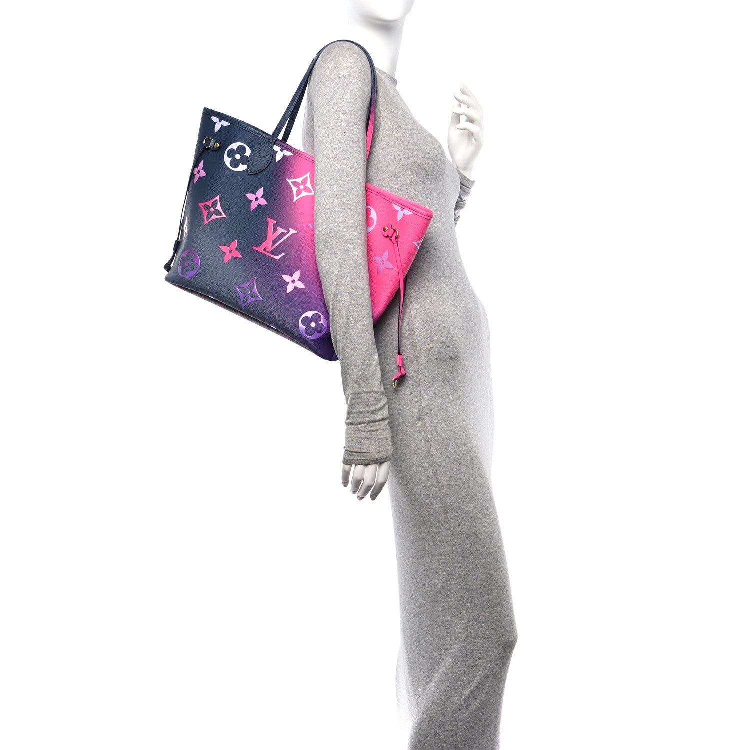 Louis Vuitton Monogram Giant Spring In The City Neverfull MM Midnight Fuchsia 2 of 10
