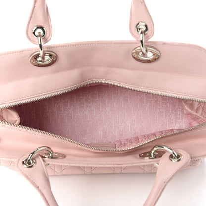Christian Dior Lambskin Cannage Soft Lady Dior Satchel Light Pink 5 of 10