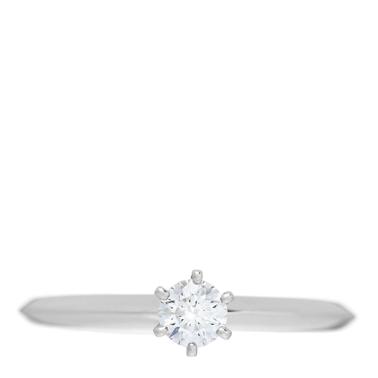 Tiffany Platinum Diamond .22ct Solitaire Engagement Ring 51 5.75 1 of 6